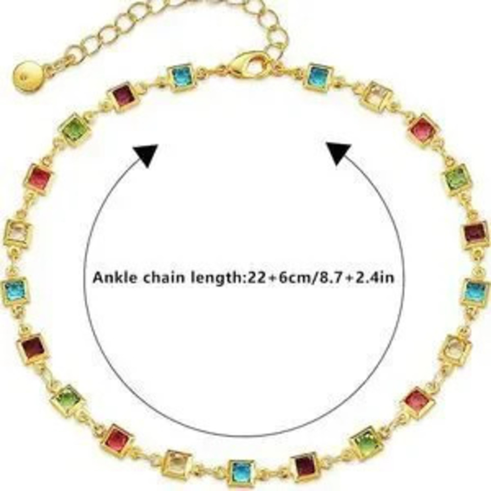 NEW?18K Gold Plated Multicolor Gemstone Gold Bracelet